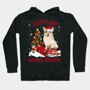 Corgi Just A Girl Who Loves Christmas Hoodie